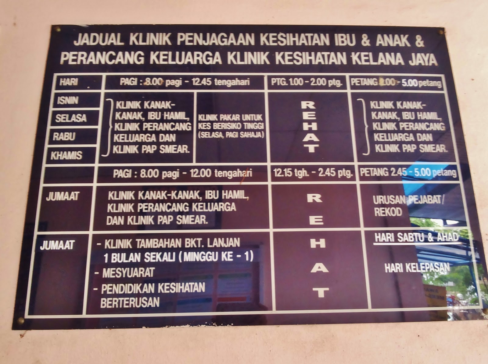 Foto zaza: Check up kanak-kanak, Klinik Kesihatan Kelana 