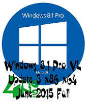 Windows 8.1 Pro VL Update 3 (x86 dan x64) June 2015 Full Version