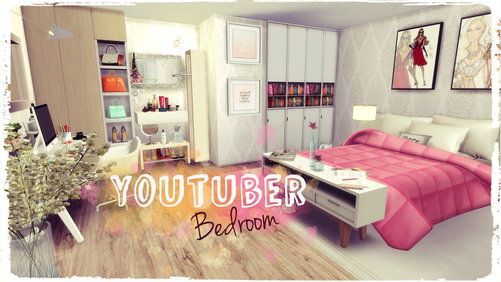 Sims 4 - Youtuber Bedroom - Dinha