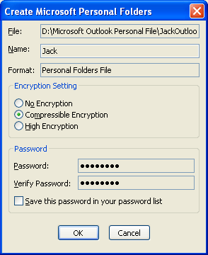 Encryption setting