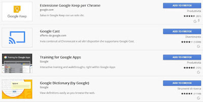 installa le estensioni chrome su firefox