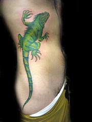 iguana tattoo for female