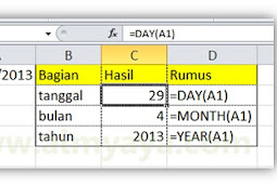 Cara Mendapat Tanggal, Bulan, Dan Tahun Di Ms Excel