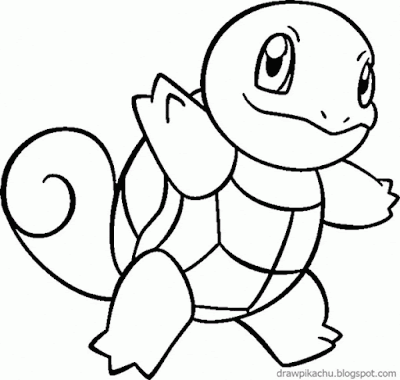 Squirtle coloring page 1