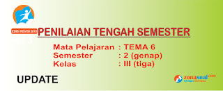 Soal Tema 6 Kelas 3 SD Semester 2 Kurikulum 2013