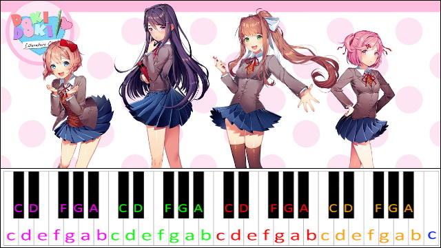 Dreams Of Love and Literature (Doki Doki Literature Club!) Piano / Keyboard Easy Letter Notes for Beginners