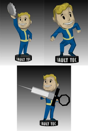 Fallout 3 Barter Medicine Sneak Bobblehead Papercrafts