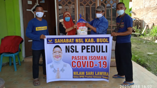 Distribusikan Ratusan Paket Sembako Pasien Isoman, Ini Harapan Relawan NSL Buol