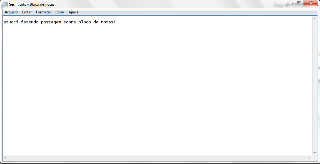 Bloco de notas windows 7 formato
