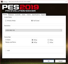 pes 2019 setting file