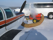 We preheated the engine for 40 min and jump started the Mooney with a truck .