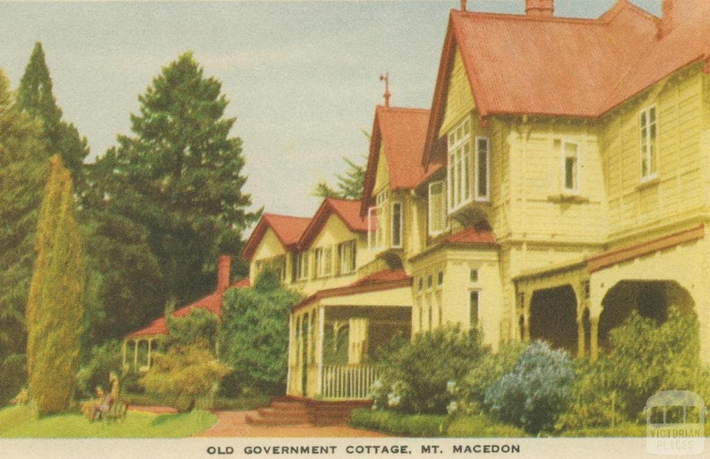 Old Government Cottage, Mount Macedon, 1955 before the fire.