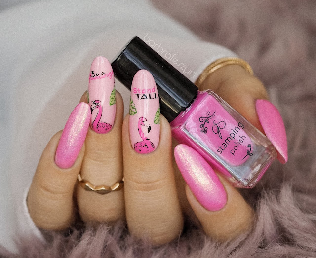 flamingo nails clear jelly stamper