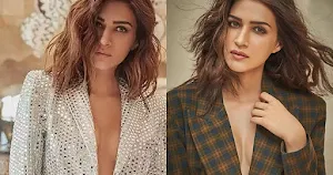 kriti sanon braless cleavage hot bollywood actress