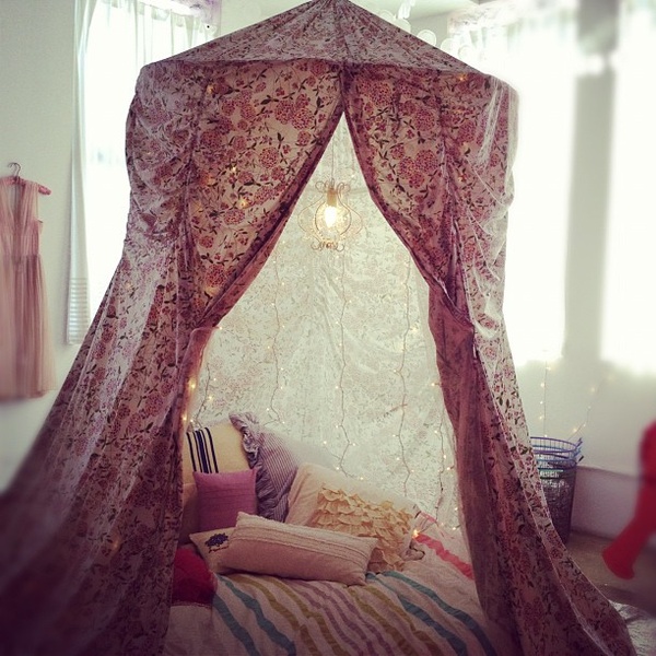 Diy Bed Canopy Hula Hoop And above the bed will be a