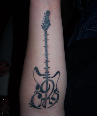 Guitar Tattoo Design