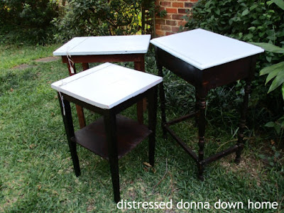 table makeover, painted furniture, vintage tables, Howard's Restor-A-Finish