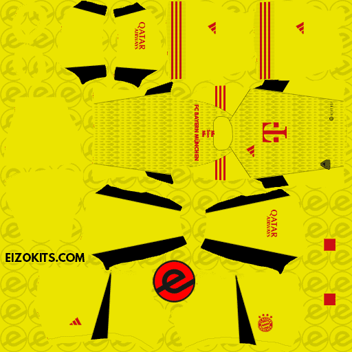 Camisas do Bayern de Munique 2023-2024 lançadas pela Adidas - DLS23 Kits (Home de goleiro)