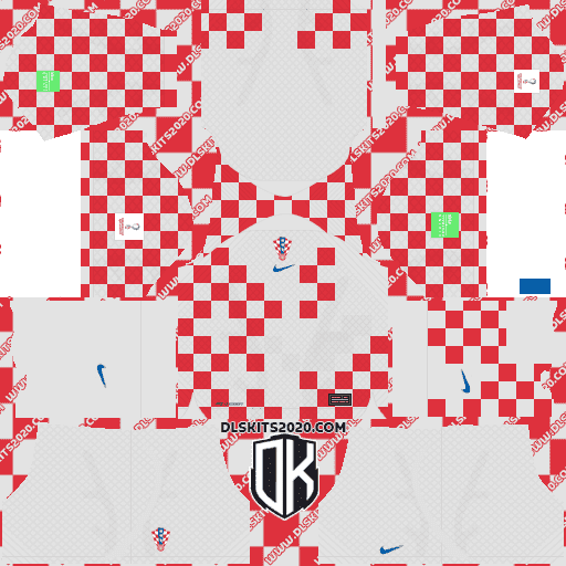 Croatia DLS Kits 2022 Nike Fifa World Cup - Kit Dream League Soccer 2019 (Home)