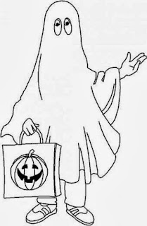 Halloween Ghosts for Coloring, part 1