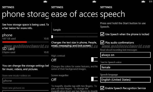 The Metro-style Settings page