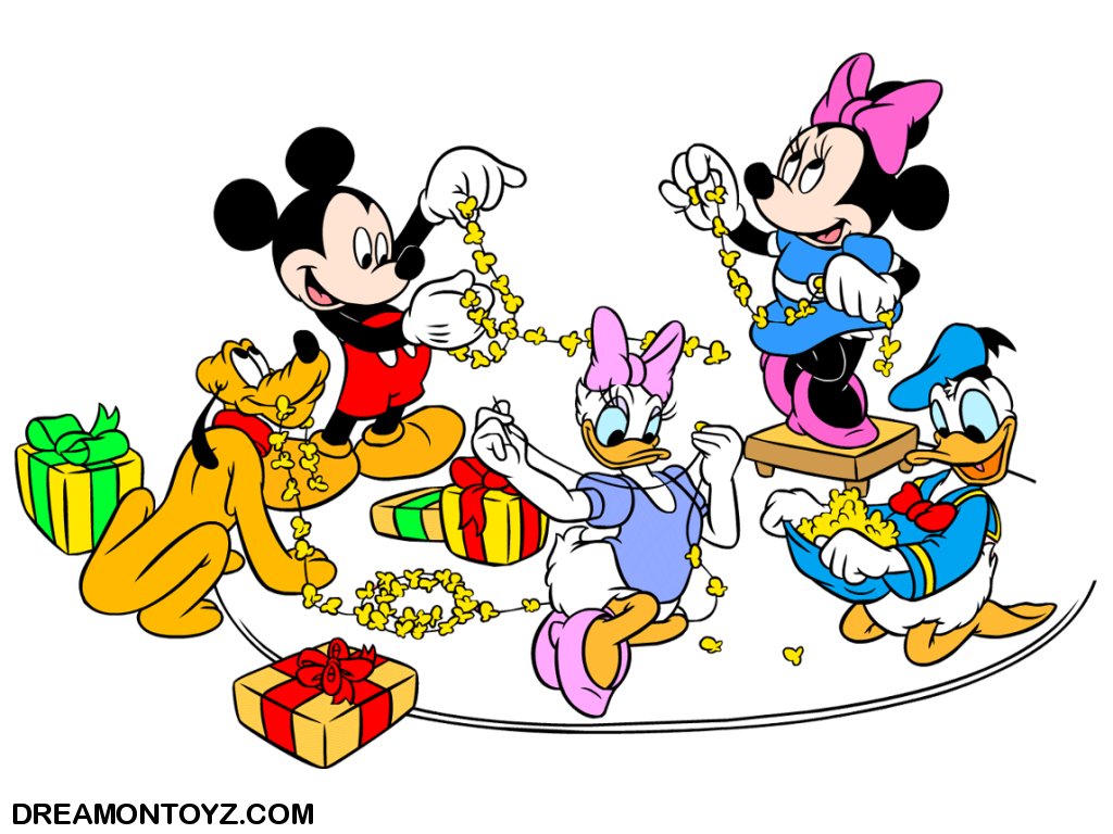  Mickey Mouse, Minnie Mouse, Pluto Daisy Duck and Donald Duck