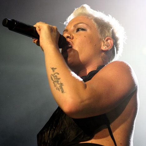 p nk tattoo. as P!nk), is an American