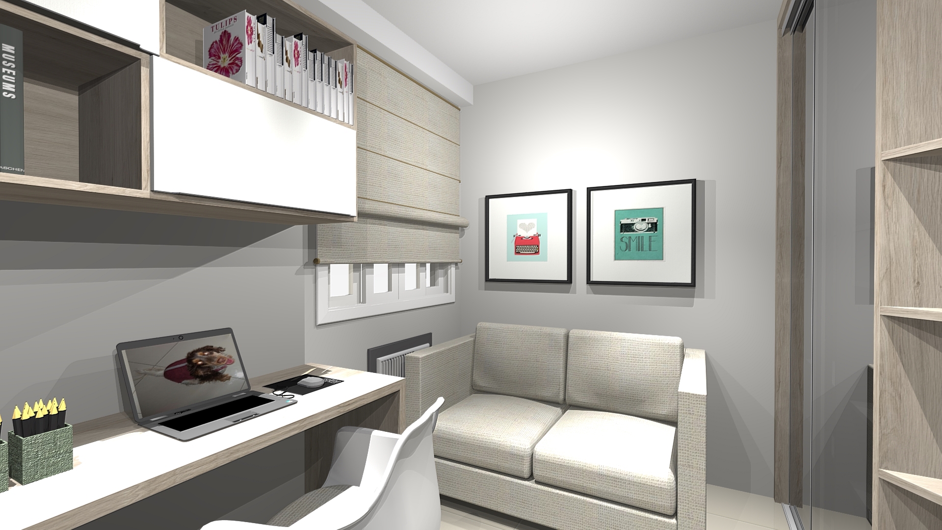 quarto com Home Office