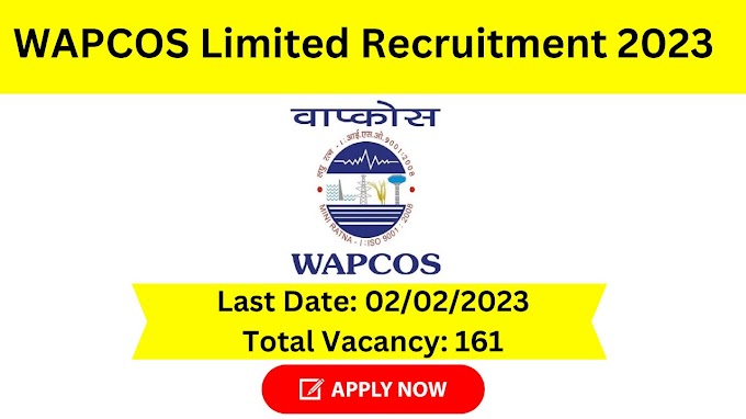 WAPCOS Limited Construction Engineer, Site Engineer & Other Recruitment 2023 || For 161 Posts || Apply Online