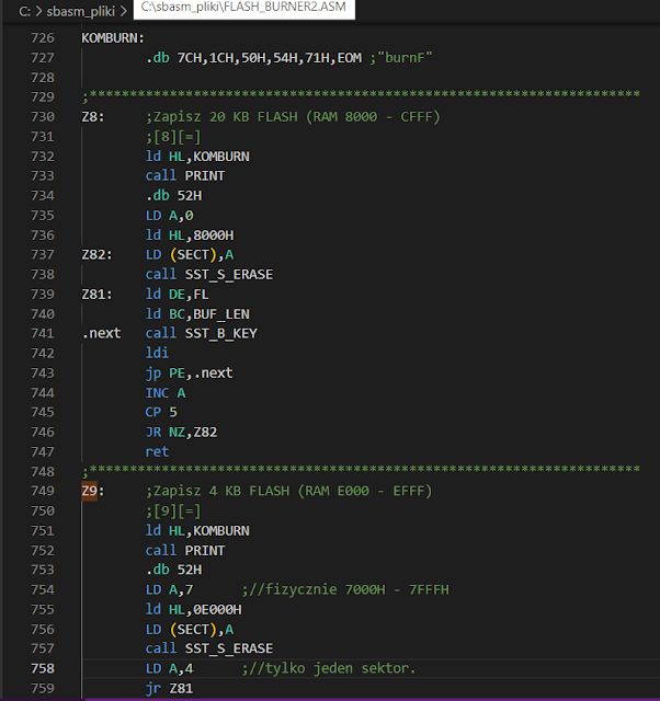 Code for Z80.