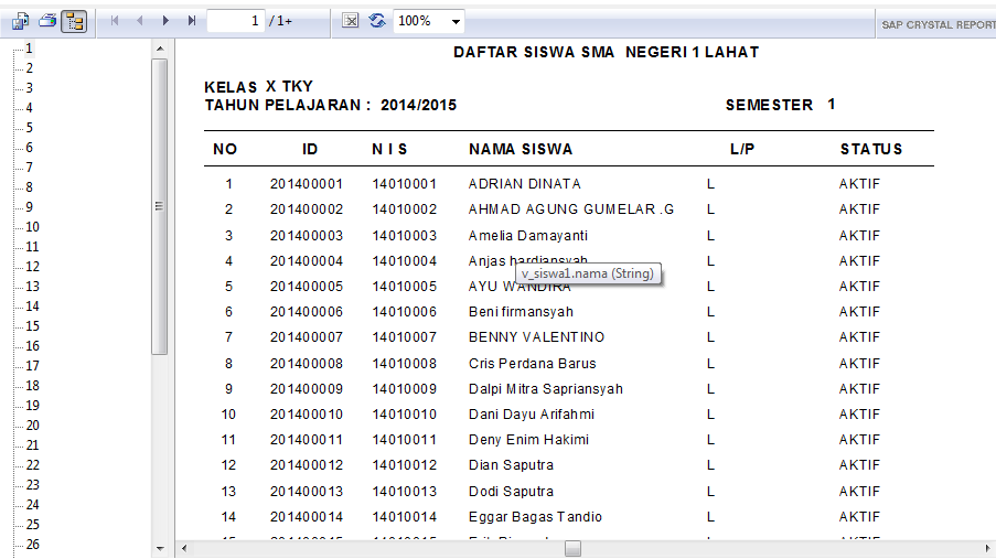 Membuat Laporan Biodata dengan Crystal Report Vb.Net - SCode