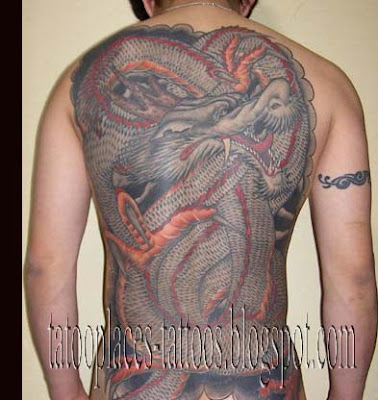 cool back tattoos for guys. chinesse dragon tattoo on men back tattoos