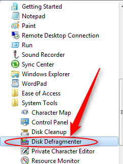 merapikan file windows7 dengan disk defragmenter
