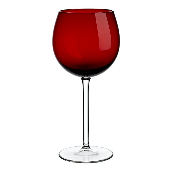 red wine glass. Festive Red Tilly Wine Glasses