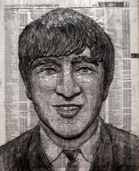 Incredible Portraits Made Out Of Carved Telephone Directories