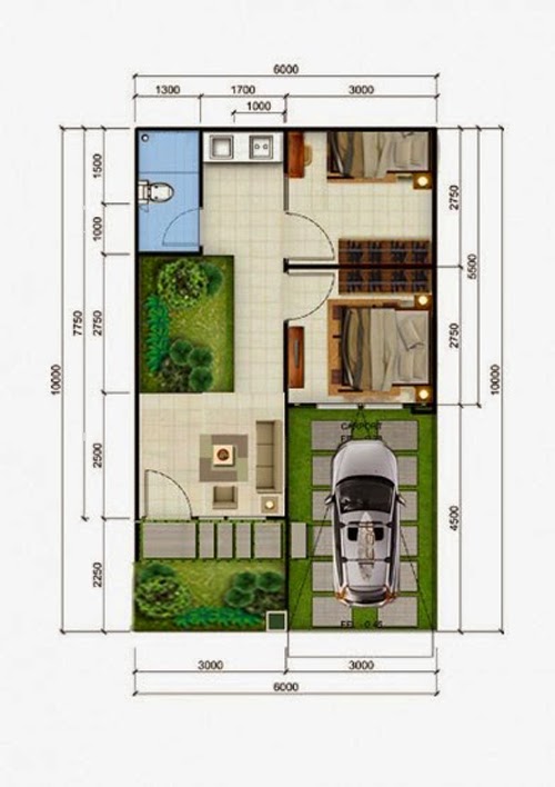  Denah Rumah Minimalis Impian 1 Lantai Desain Rumah 