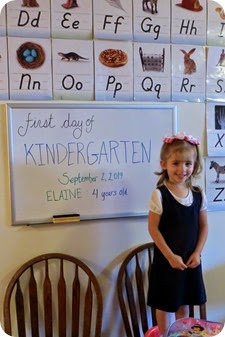 Elaine's First Day of Kindergarten