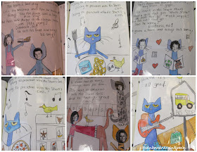 photo of: Preschool Class Project in response to Pete the Cat picture book