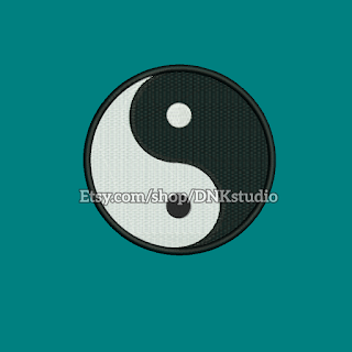 Yin Yang Embroidery Design Applique