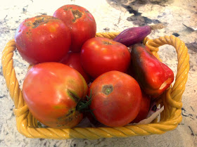 summer tomatoes in a bowl
