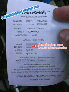 penipuan mandiri e cash OLX