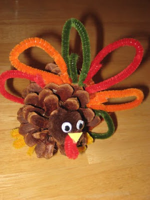 Craft Ideas  Pine Cones on Pine Cone Turkeys