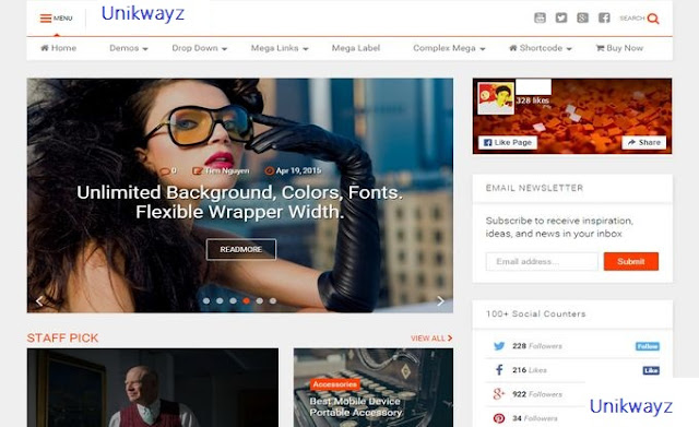 Download UNIKWAYZ 6.1.2 - Responsive News & Magazine  Blogger Template - SEO Optimized Template (Premium Version)