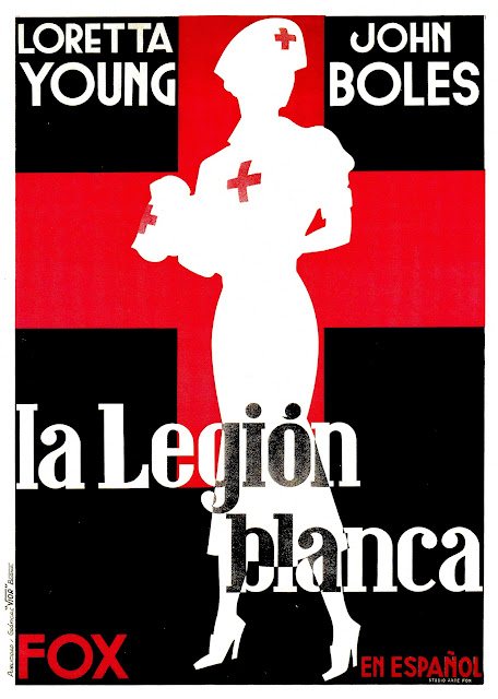 LA LEGIÓN BLANCA. España: 70 x 100 cms. Arte: Studio Arte Fox. Imprenta: Vior Publicidad y Gráfica, Barcelona. LA LEGIÓN BLANCA. The White Parade. 1934. Dirección: Irving Cummings. Reparto: Loretta Young, John Boles, Dorothy Wilson, Muriel Kirkland, Astrid Allwyn, Frank Conroy, Jane Darwell, Sara Haden, Joyce Compton.