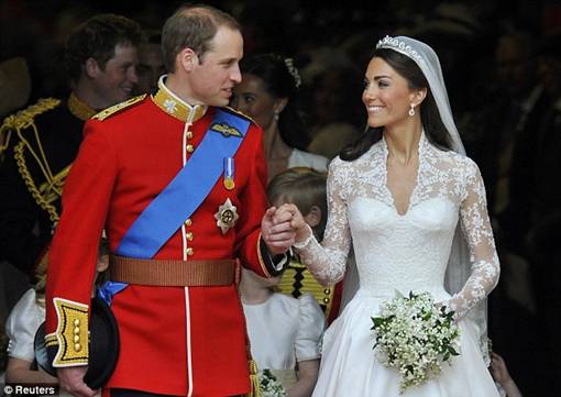 Foto Suasana Pernikahan Pangeran William dan Kate Middleton di Westminster Abbey