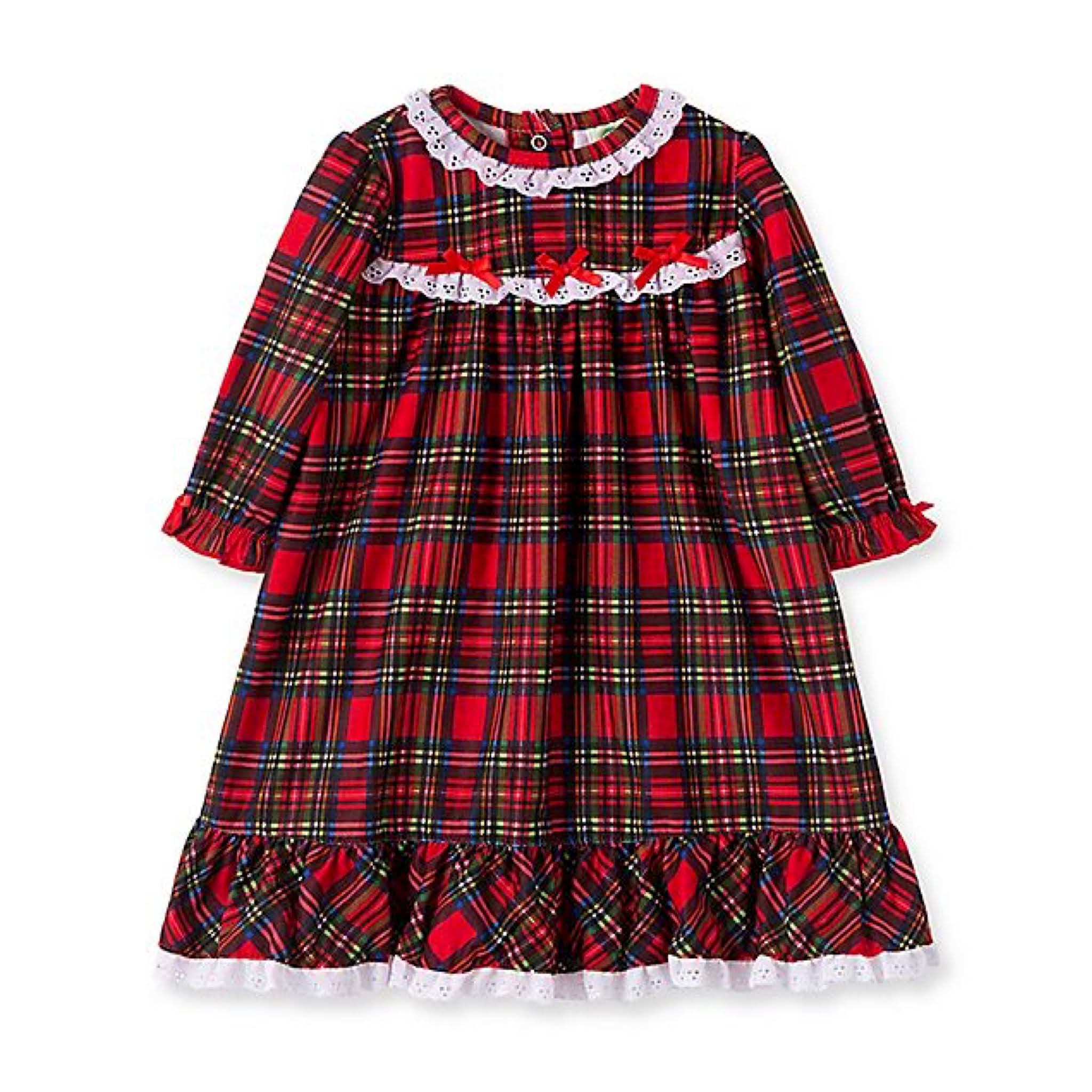 Toddler Girl's Plaid Christmas Nightgown from Little Me