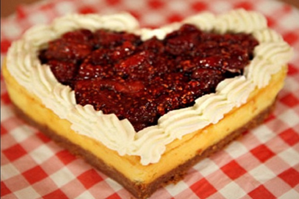 Tarta de queso con frutos rojos