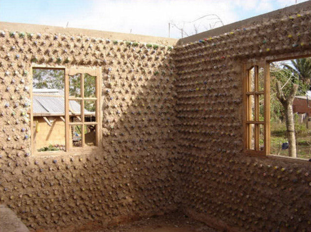 House built from PET bottles