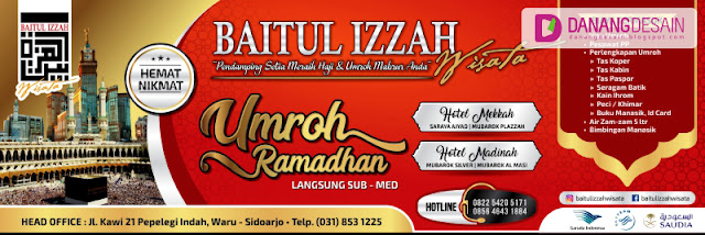 Contoh Desain Banner atau Spanduk Umroh & Haji Plus 