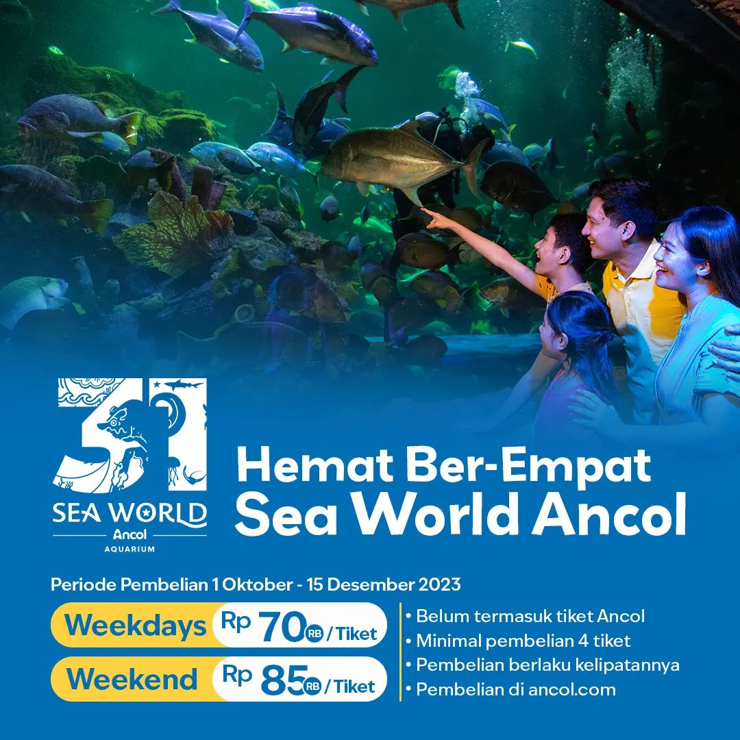 Promo SeaWorld Hemat Berempat mulai Rp. 70RB per Tiket